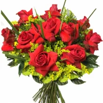 RAMALHETE COM 10 ROSAS IMPORTADAS