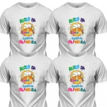 KIT 4 CAMISETA PARA BLOCO DE CARNAVAL E EVENTOS