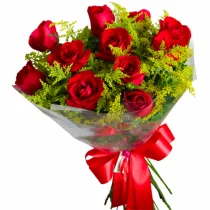 RAMALHETE 12 ROSAS VERMELHAS